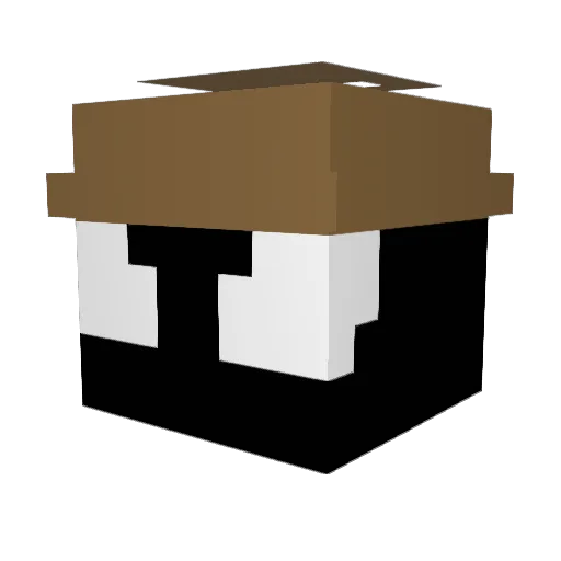CRAZY_MOUTON Minecraft avatar head, 3D render