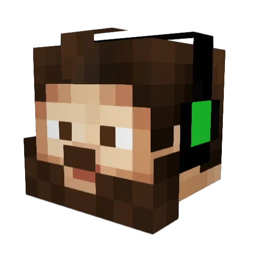 CRAZYninja247 Minecraft avatar head, 3D render