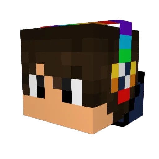 CRAZYperson107 Minecraft avatar head, 3D render