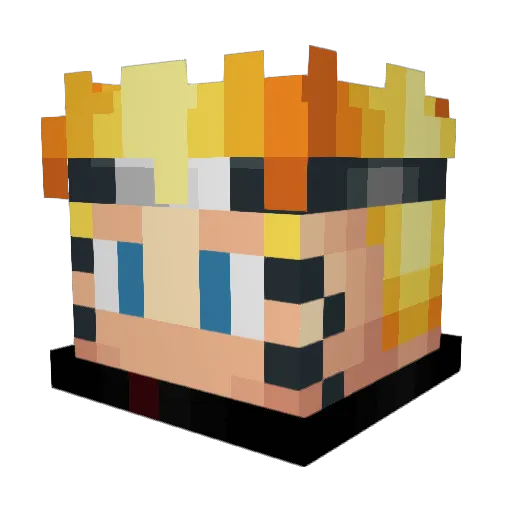 CRA_RACER Minecraft avatar head, 3D render
