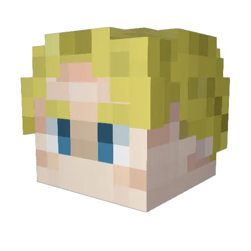 CRAchan Minecraft avatar head, 3D render