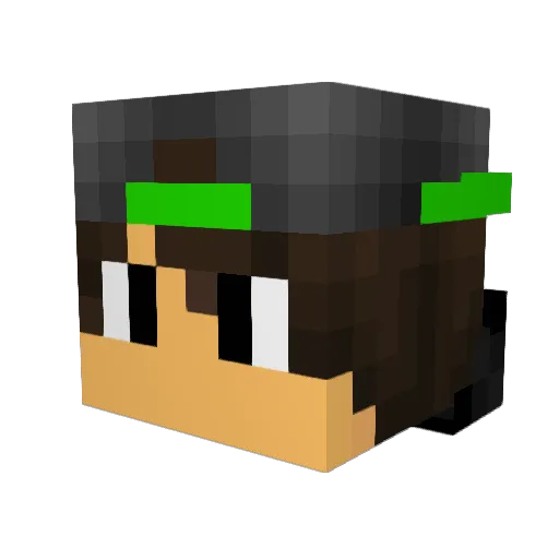 CRB Minecraft avatar head, 3D render
