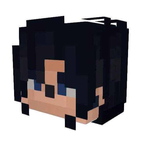 CRC03 Minecraft avatar head, 3D render
