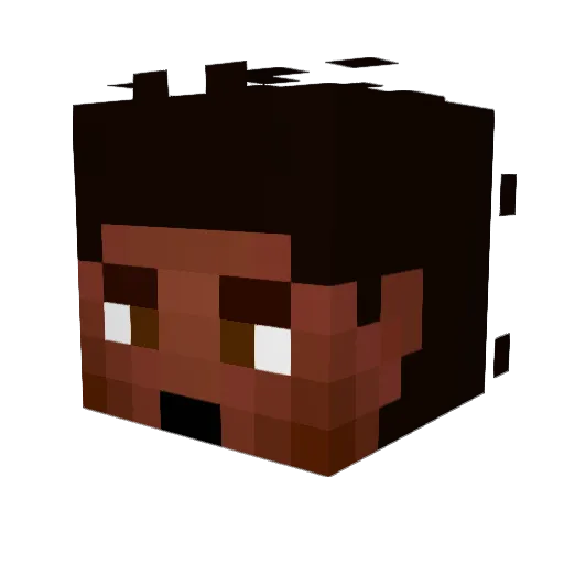 CRE3ED Minecraft avatar head, 3D render