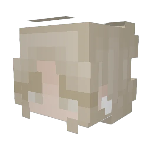 CREAMFULL Minecraft avatar head, 3D render