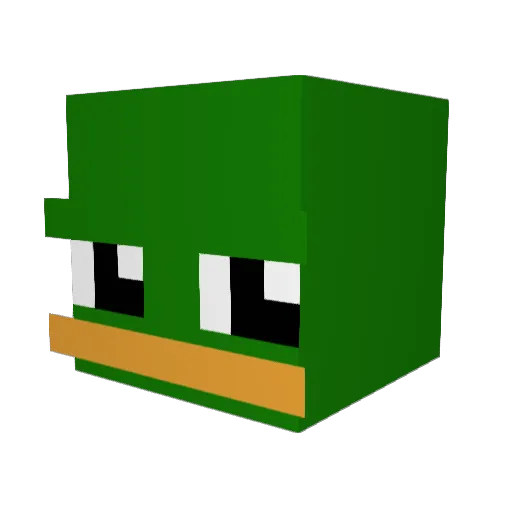 CREEP090220 Minecraft avatar head, 3D render
