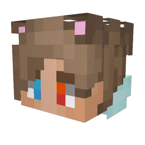CREEPERCIP Minecraft avatar head, 3D render
