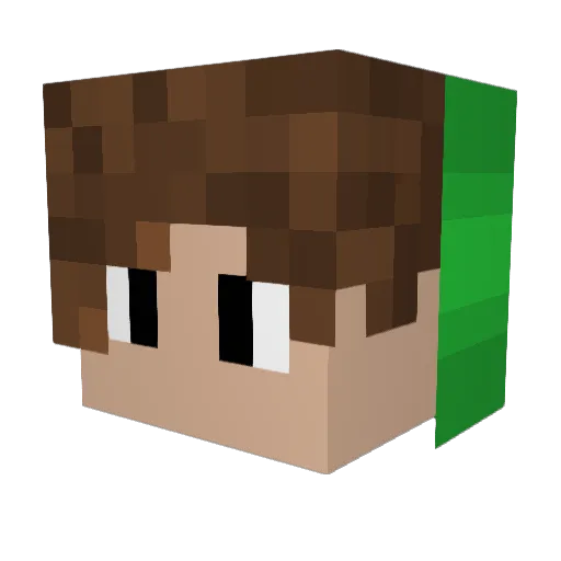 CREEPER_BOOM_237 Minecraft avatar head, 3D render