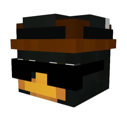 CREFlZZ Minecraft avatar head, 3D render