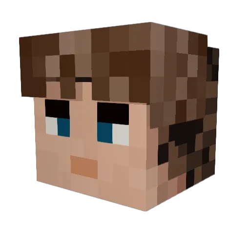 CREIM Minecraft avatar head, 3D render