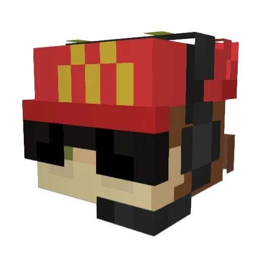 CRF250F Minecraft avatar head, 3D render