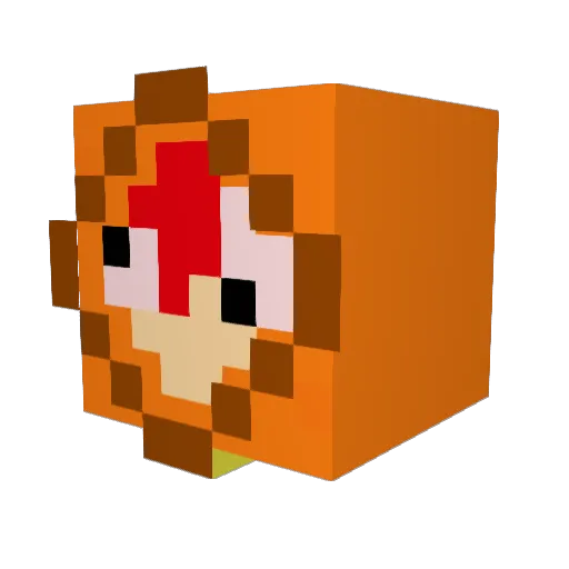 CRICccO Minecraft avatar head, 3D render