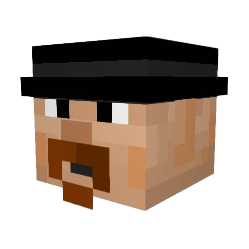 CRIX_7 Minecraft avatar head, 3D render