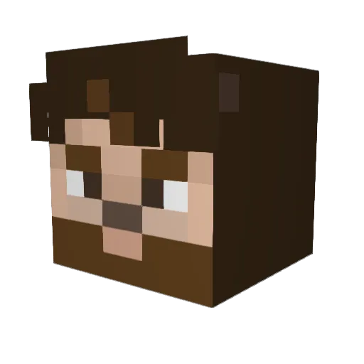 CRKm0use Minecraft avatar head, 3D render