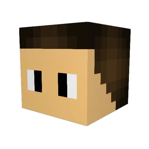 CRLGaming Minecraft avatar head, 3D render