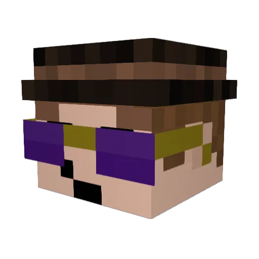 CRM64 Minecraft avatar head, 3D render