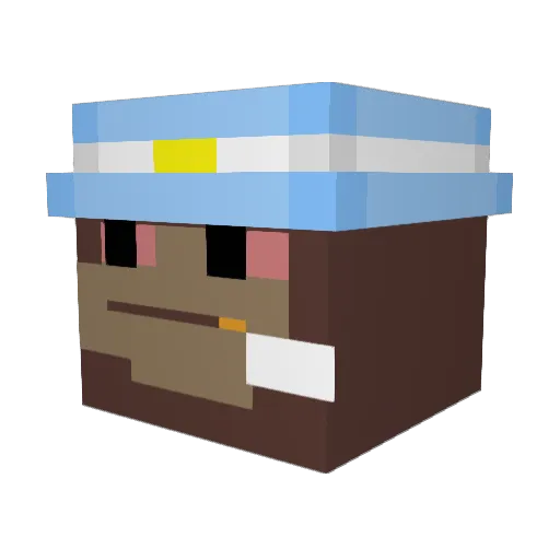 CRMBLgg Minecraft avatar head, 3D render