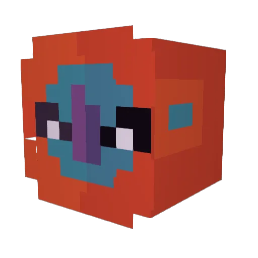CRMSUN Minecraft avatar head, 3D render