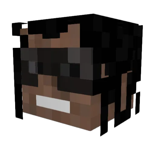 CROCAS Minecraft avatar head, 3D render