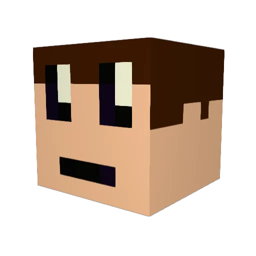 CROCKSNUFC Minecraft avatar head, 3D render