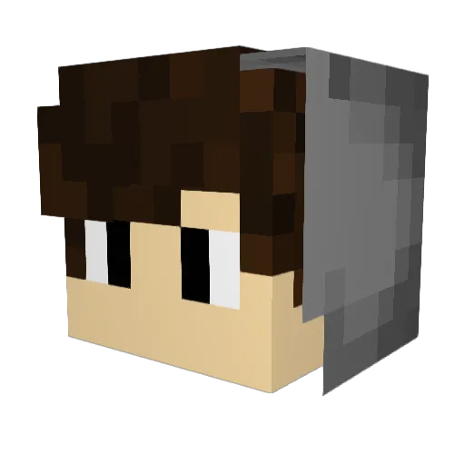 CRONIII Minecraft avatar head, 3D render