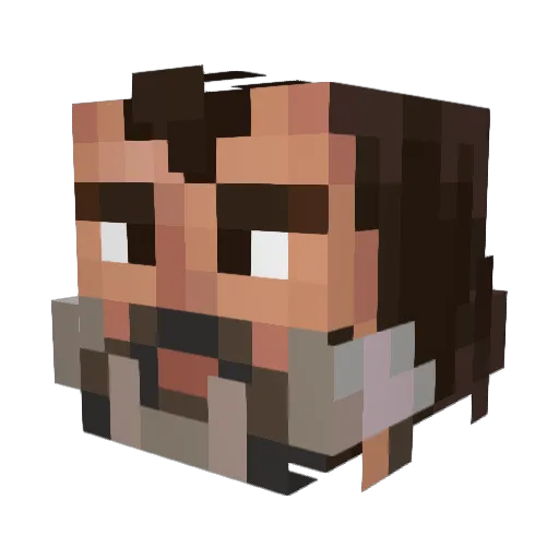CROSSING125 Minecraft avatar head, 3D render