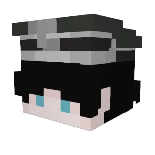 CROTSUI Minecraft avatar head, 3D render