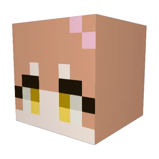 CROWN_00 Minecraft avatar head, 3D render