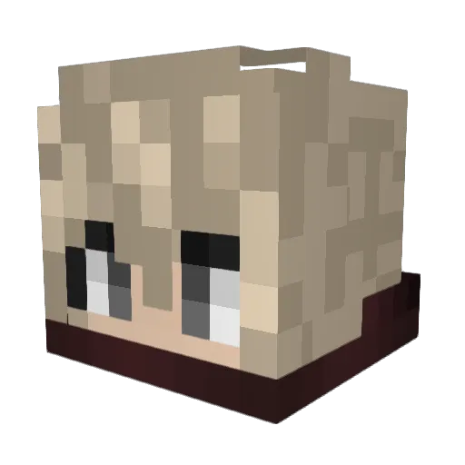 CROXZZ Minecraft avatar head, 3D render