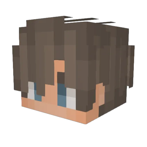 CRSxD Minecraft avatar head, 3D render