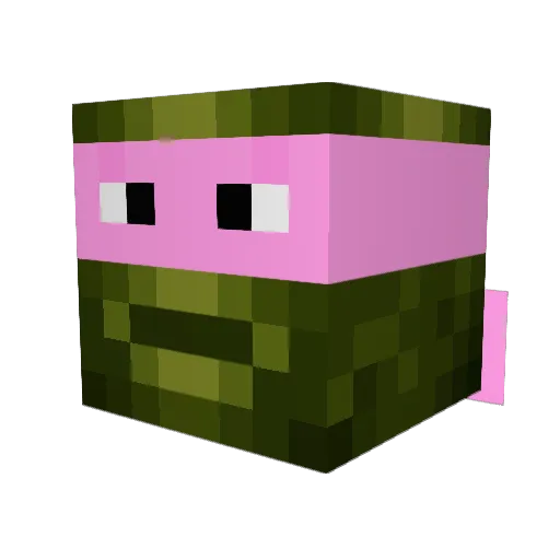 CRTA_AS Minecraft avatar head, 3D render
