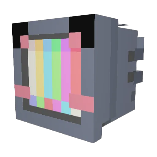 CRTVScreen Minecraft avatar head, 3D render