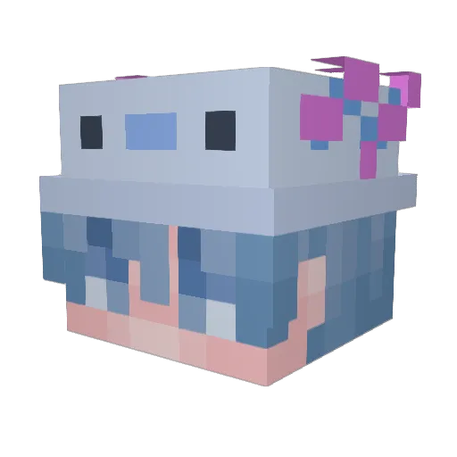 CRT_X225 Minecraft avatar head, 3D render
