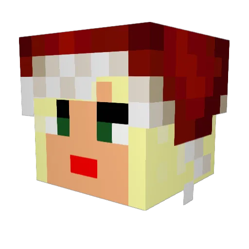 CRUNHIE Minecraft avatar head, 3D render