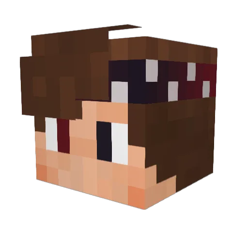 CRYBABYCRL Minecraft avatar head, 3D render