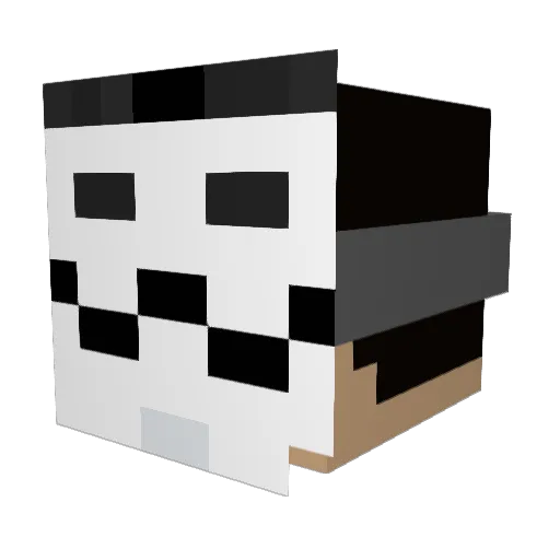 CRYSTAL_ISRAEL Minecraft avatar head, 3D render