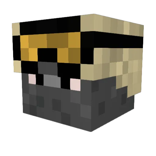 CRYSTAL_VISIONS Minecraft avatar head, 3D render