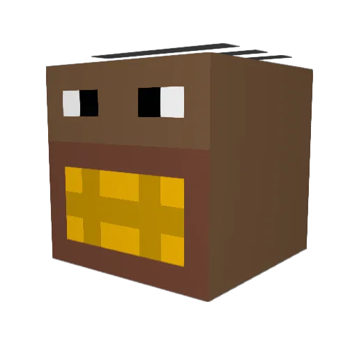 CRYYXU Minecraft avatar head, 3D render