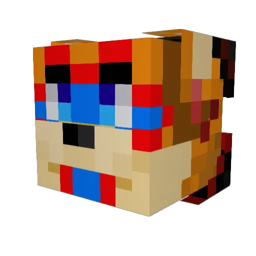 CRamos24 Minecraft avatar head, 3D render