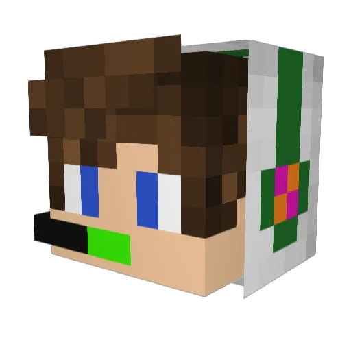 CReaTiiV3 Minecraft avatar head, 3D render