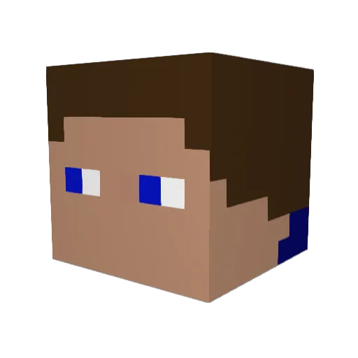 CRfencing Minecraft avatar head, 3D render
