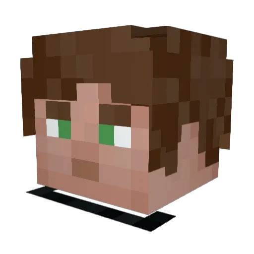CRick997 Minecraft avatar head, 3D render