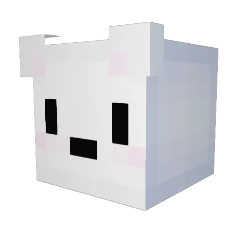 CRunch_Bear Minecraft avatar head, 3D render