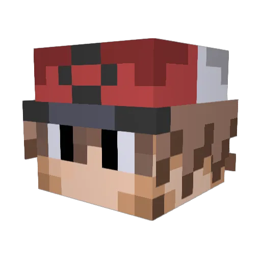 CRysing Minecraft avatar head, 3D render