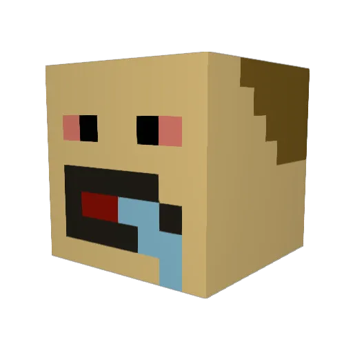 CS7GAMING Minecraft avatar head, 3D render