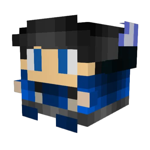 CSN_Bot Minecraft avatar head, 3D render