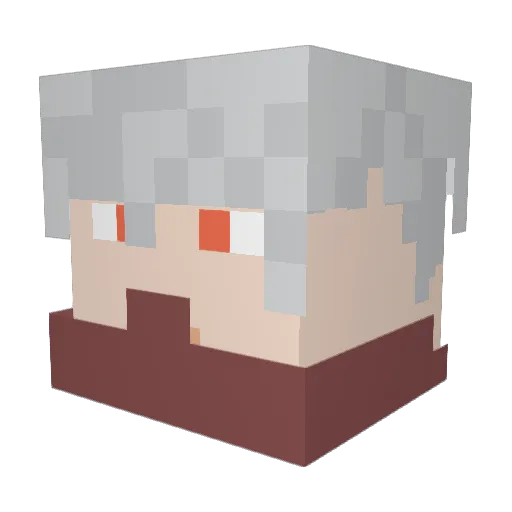 CSPAN Minecraft avatar head, 3D render