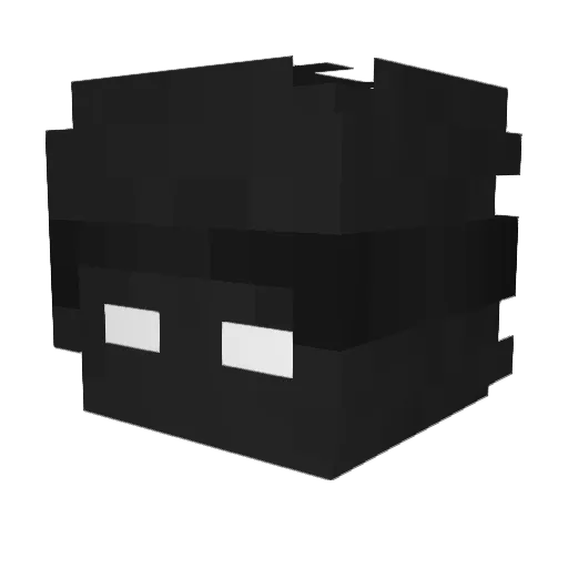 CST Minecraft avatar head, 3D render