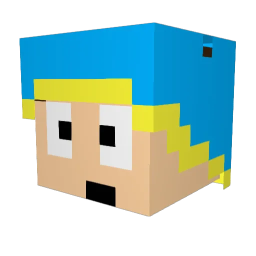 CSXMaster32910 Minecraft avatar head, 3D render