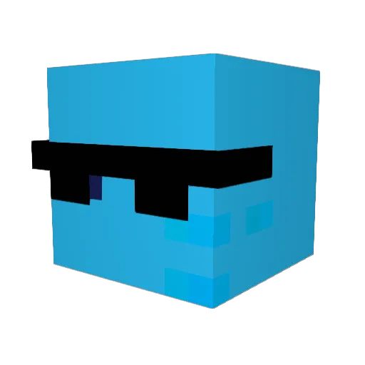 CSlouisma Minecraft avatar head, 3D render